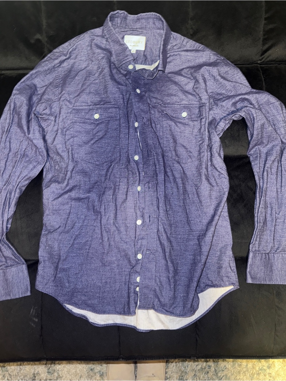 Ledbury Fine Shirtmaking Men's Purple Button-Up Shirt